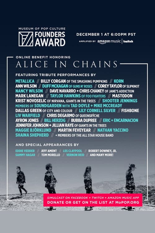 MoPOP Founders Award 2020 Honoring Alice in Chains – 2020